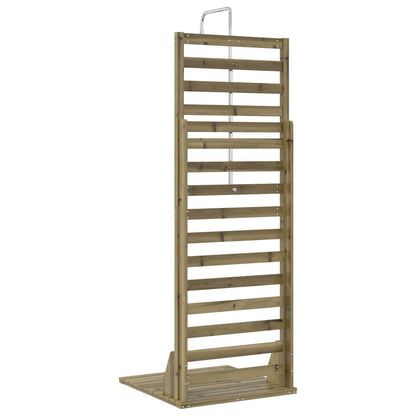 Outdoor Shower 225 cm Impregnated Pine Wood and Stainless Steel