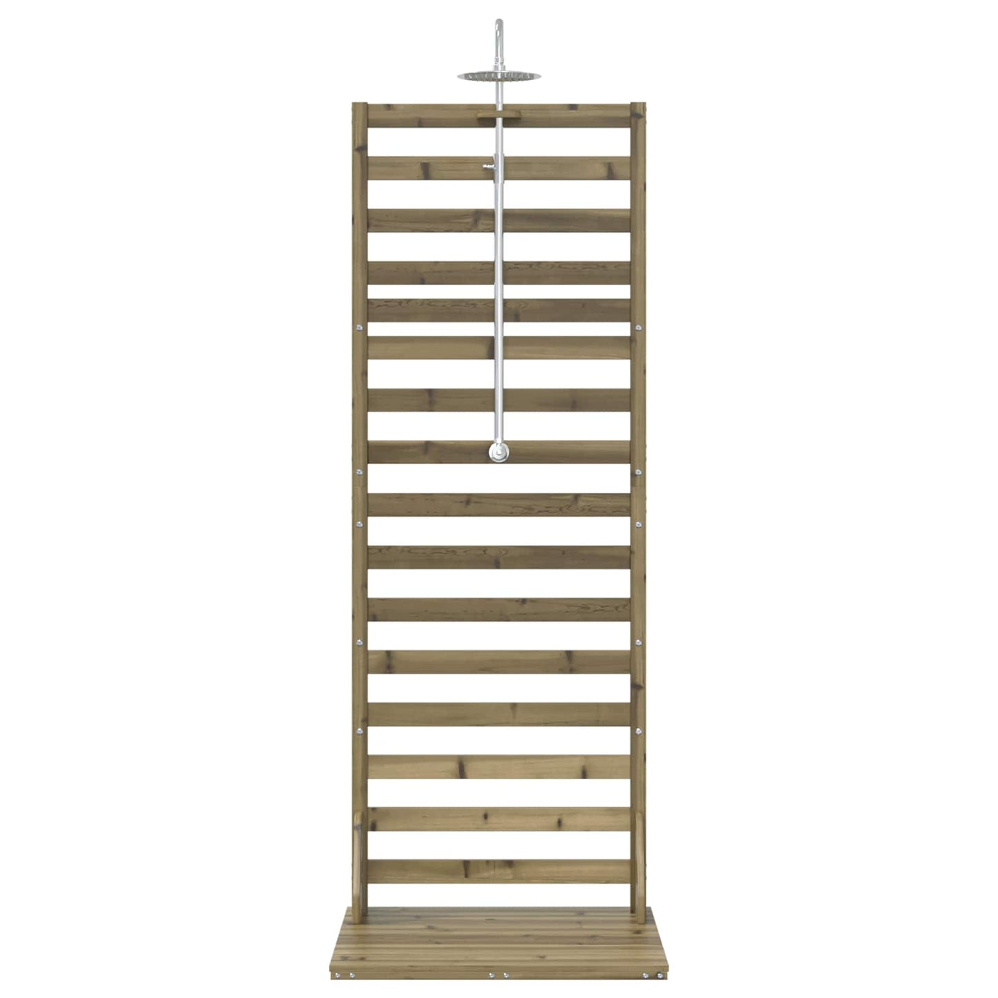 Outdoor Shower 225 cm Impregnated Pine Wood and Stainless Steel