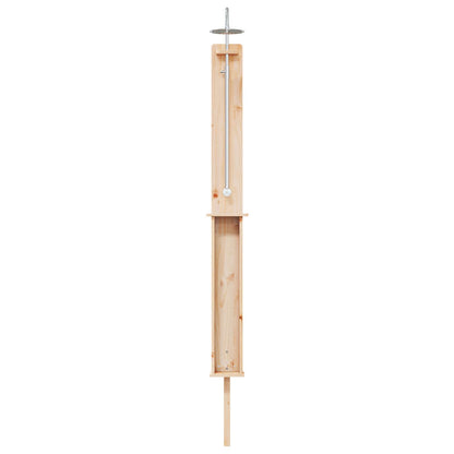 Outdoor Shower 246 cm Solid Pine Wood and Stainless Steel