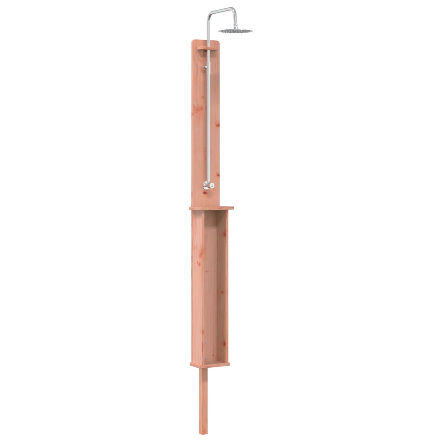 Outdoor Shower 246 cm Solid Douglas Wood and Stainless Steel