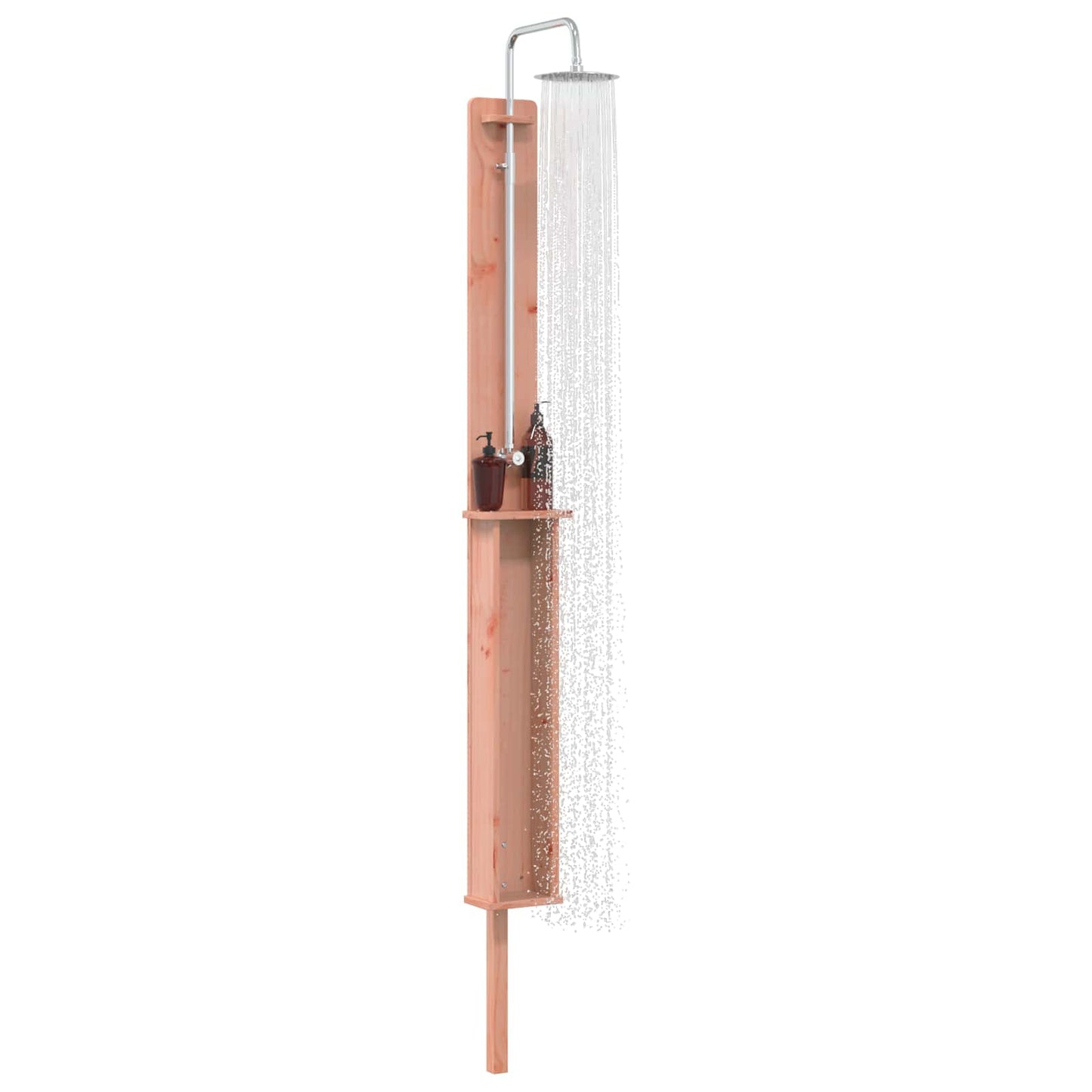 Outdoor Shower 246 cm Solid Douglas Wood and Stainless Steel