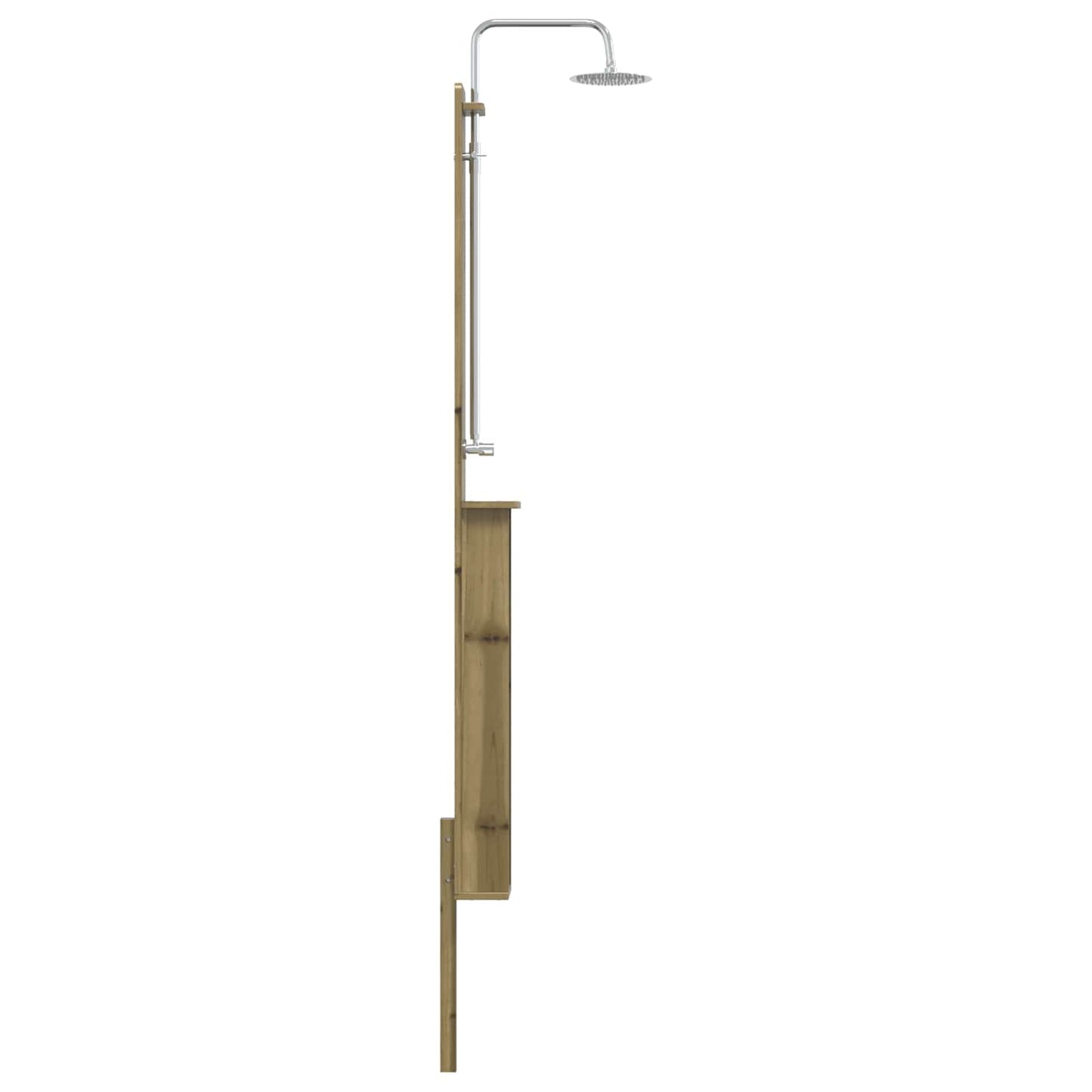 Outdoor Shower 246 cm Impregnated Pine Wood and Stainless Steel