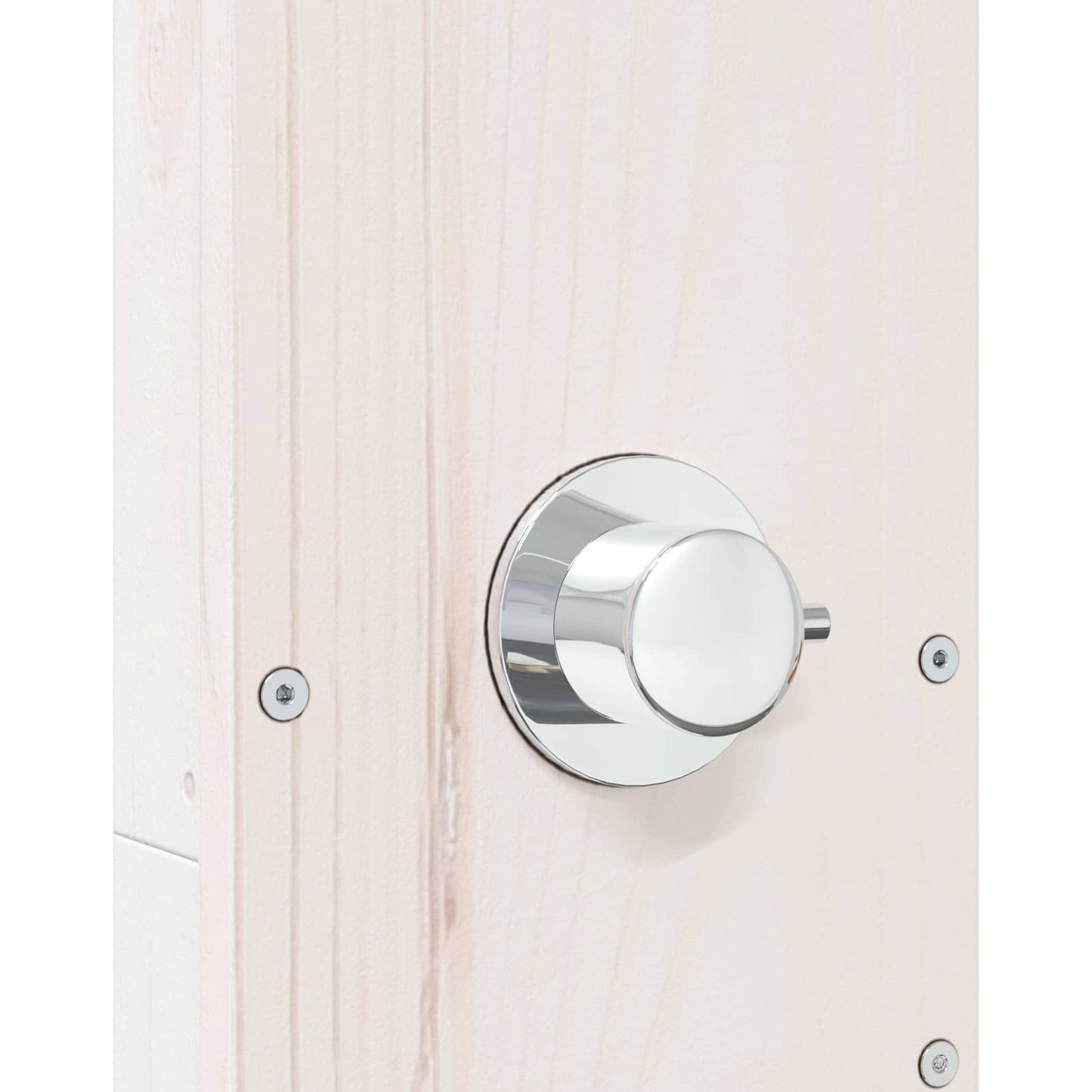 Outdoor Shower 210 cm Solid Pine Wood and Stainless Steel White