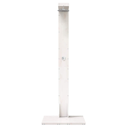 Outdoor Shower 210 cm Solid Pine Wood and Stainless Steel White