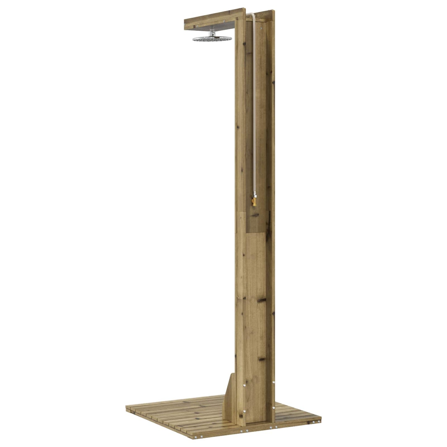 Outdoor Shower 210 cm Impregnated Pine Wood and Stainless Steel