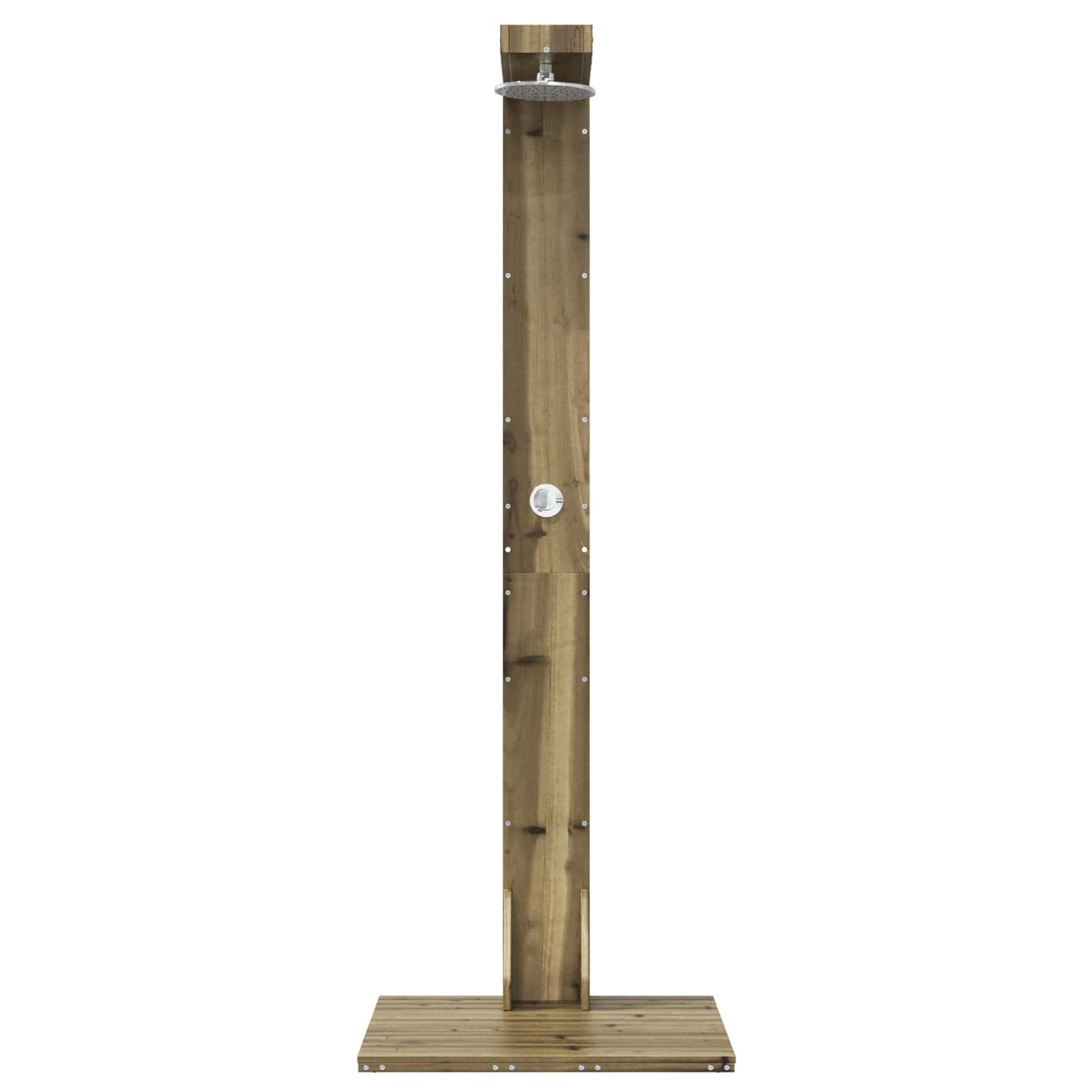 Outdoor Shower 210 cm Impregnated Pine Wood and Stainless Steel