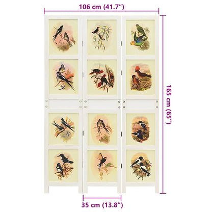 Romdivider Panel Folding White 106 x 165 cm MDF