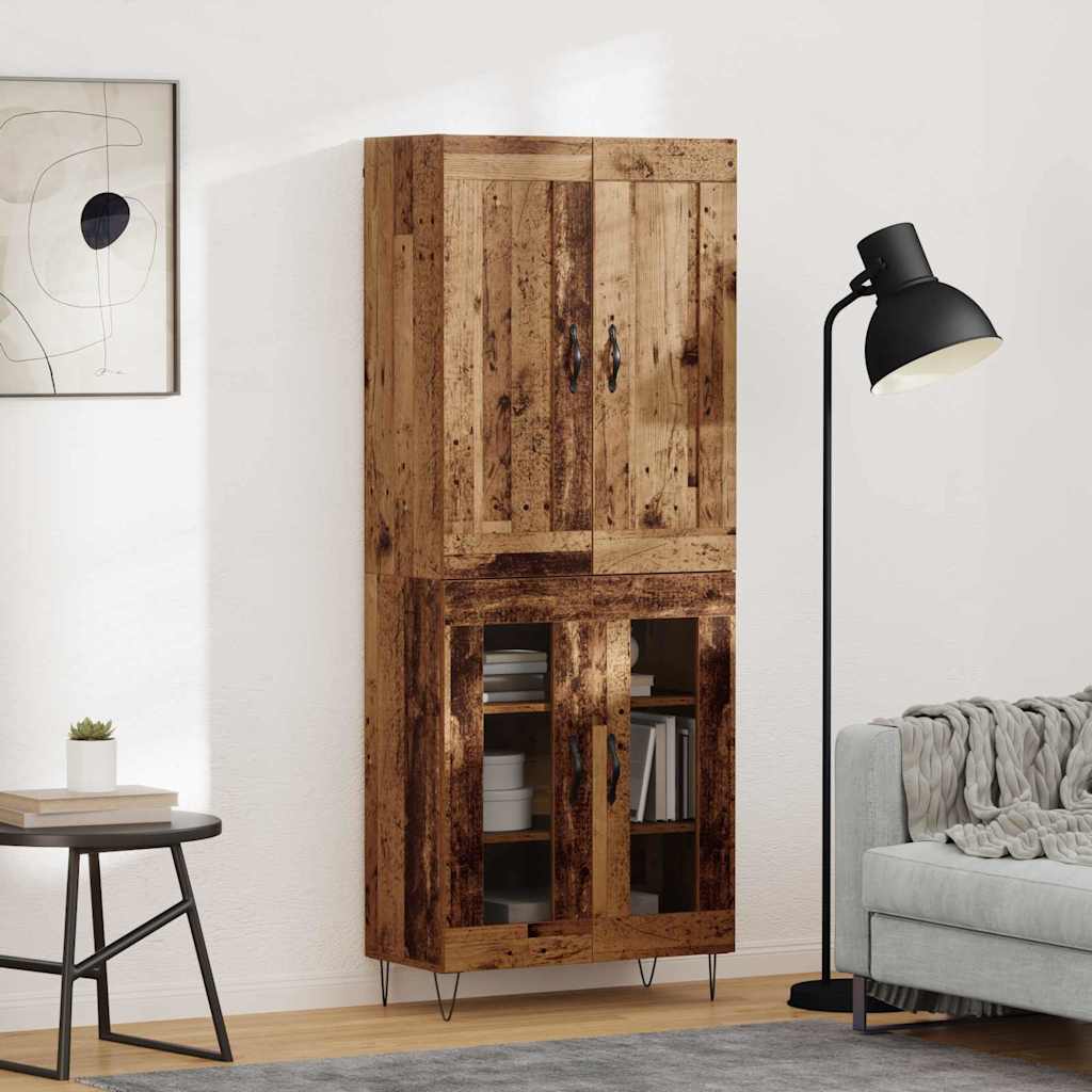 Highboard Old Wood 69.5 x 34 x 180 cm Engineered Wood
