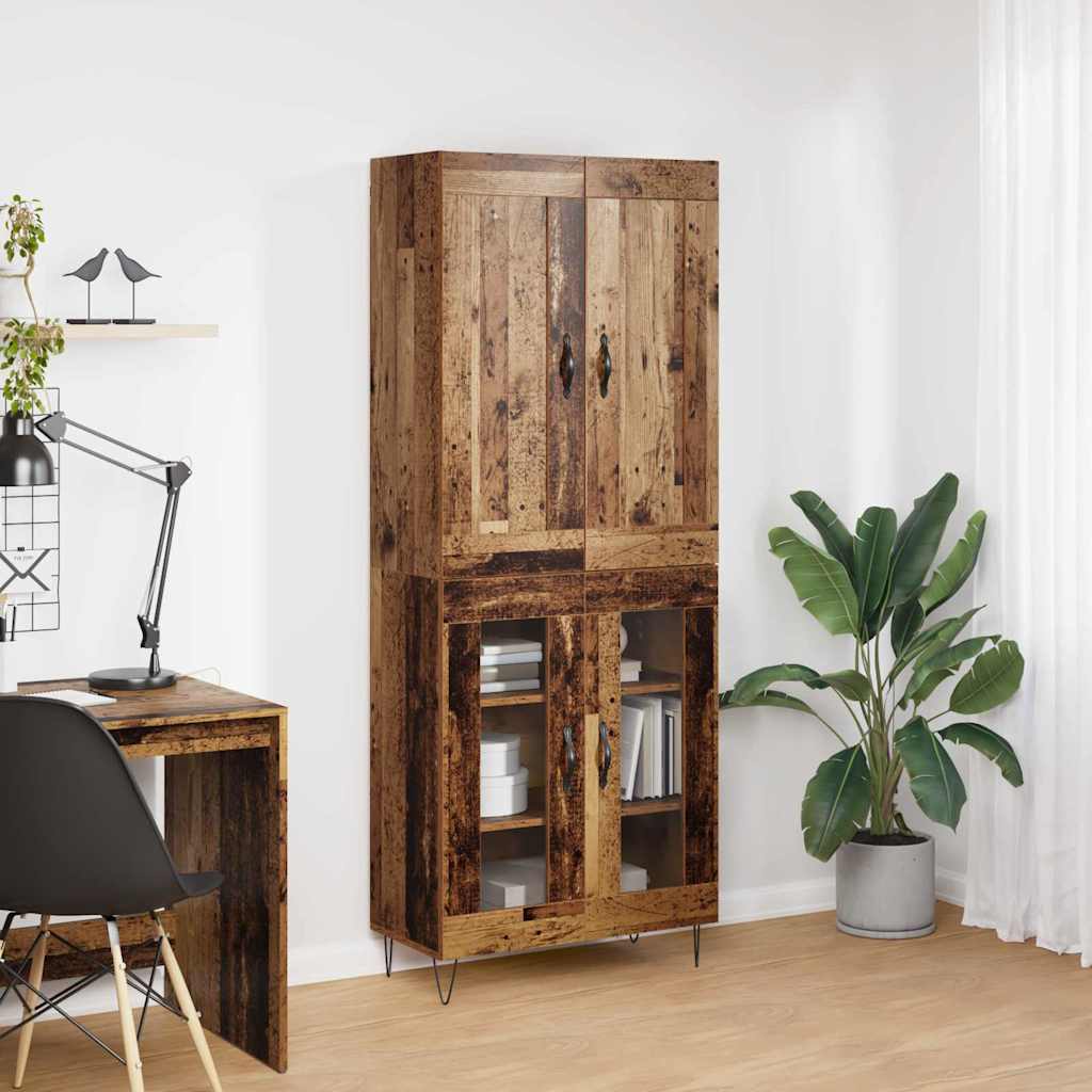 Highboard Old Wood 69.5 x 34 x 180 cm Engineered Wood