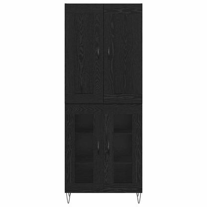 Highboard Black Oak 69.5 x 34 x 180 cm Engineered Wood
