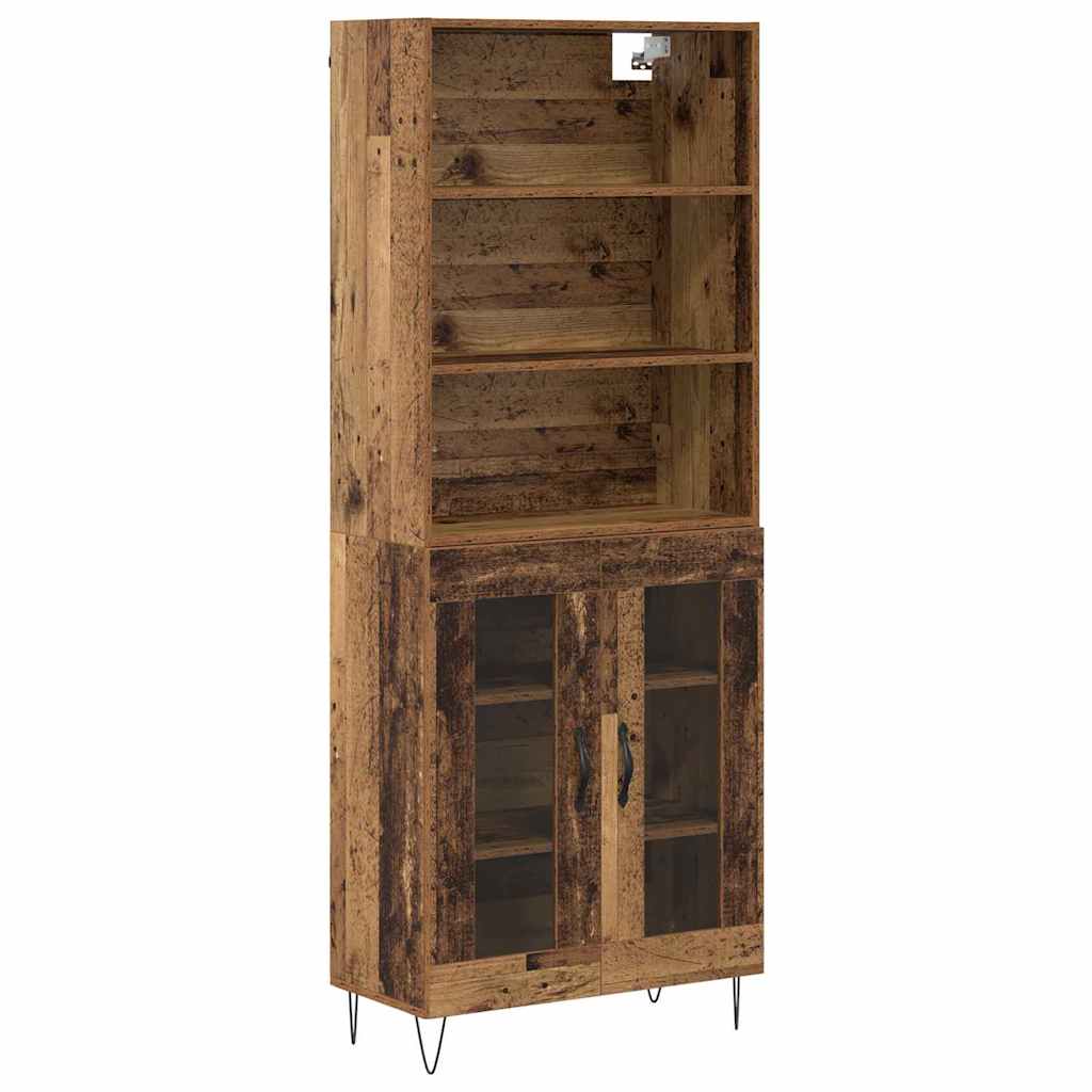 Highboard 2 pcs Old Wood Engineered Wood