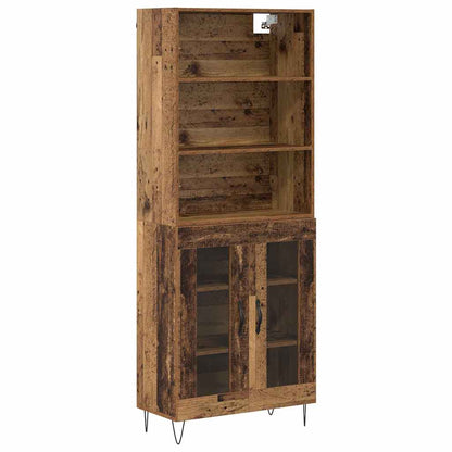 Highboard 2 pcs Old Wood Engineered Wood