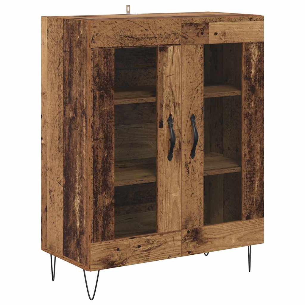 Highboard 2 pcs Old Wood Engineered Wood