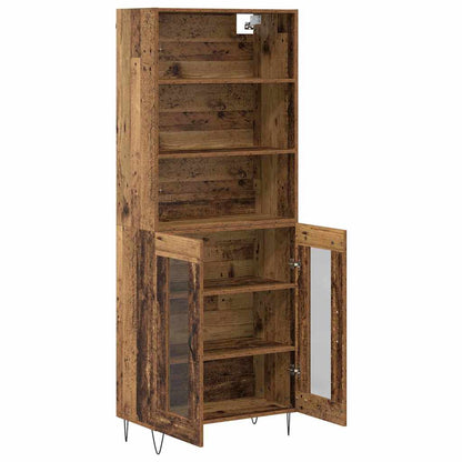 Highboard 2 pcs Old Wood Engineered Wood