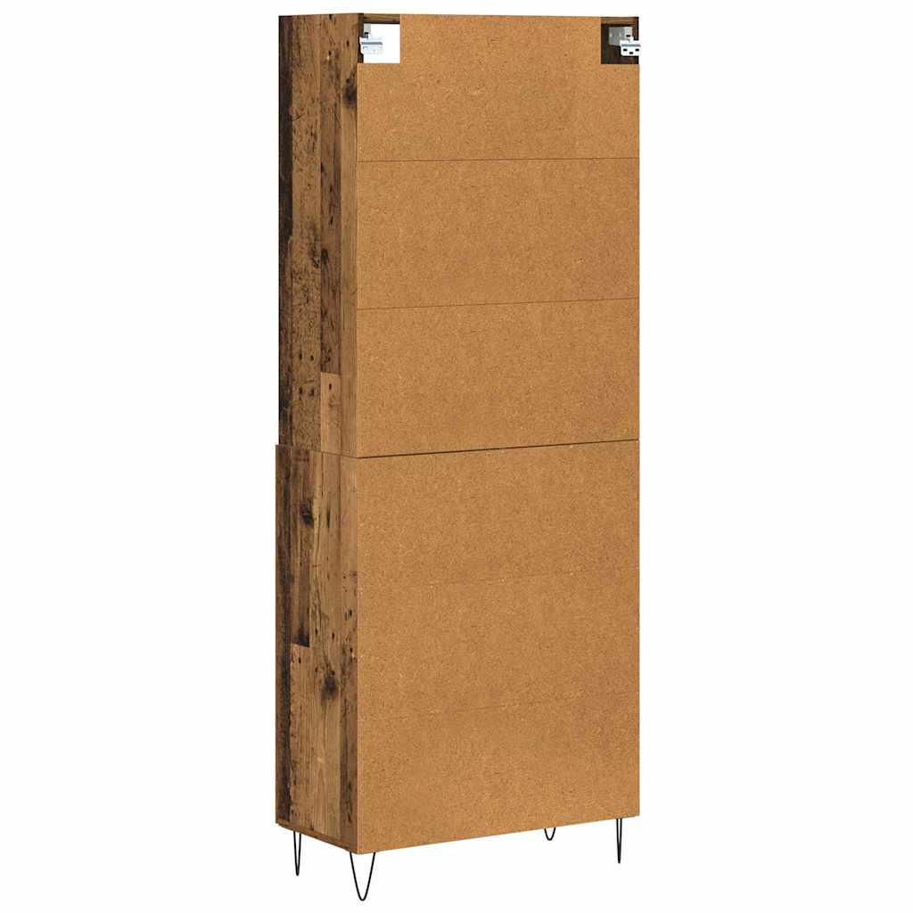 Highboard 2 pcs Old Wood Engineered Wood