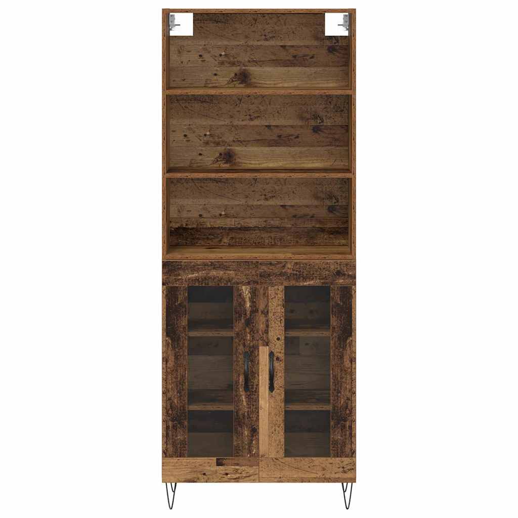 Highboard 2 pcs Old Wood Engineered Wood