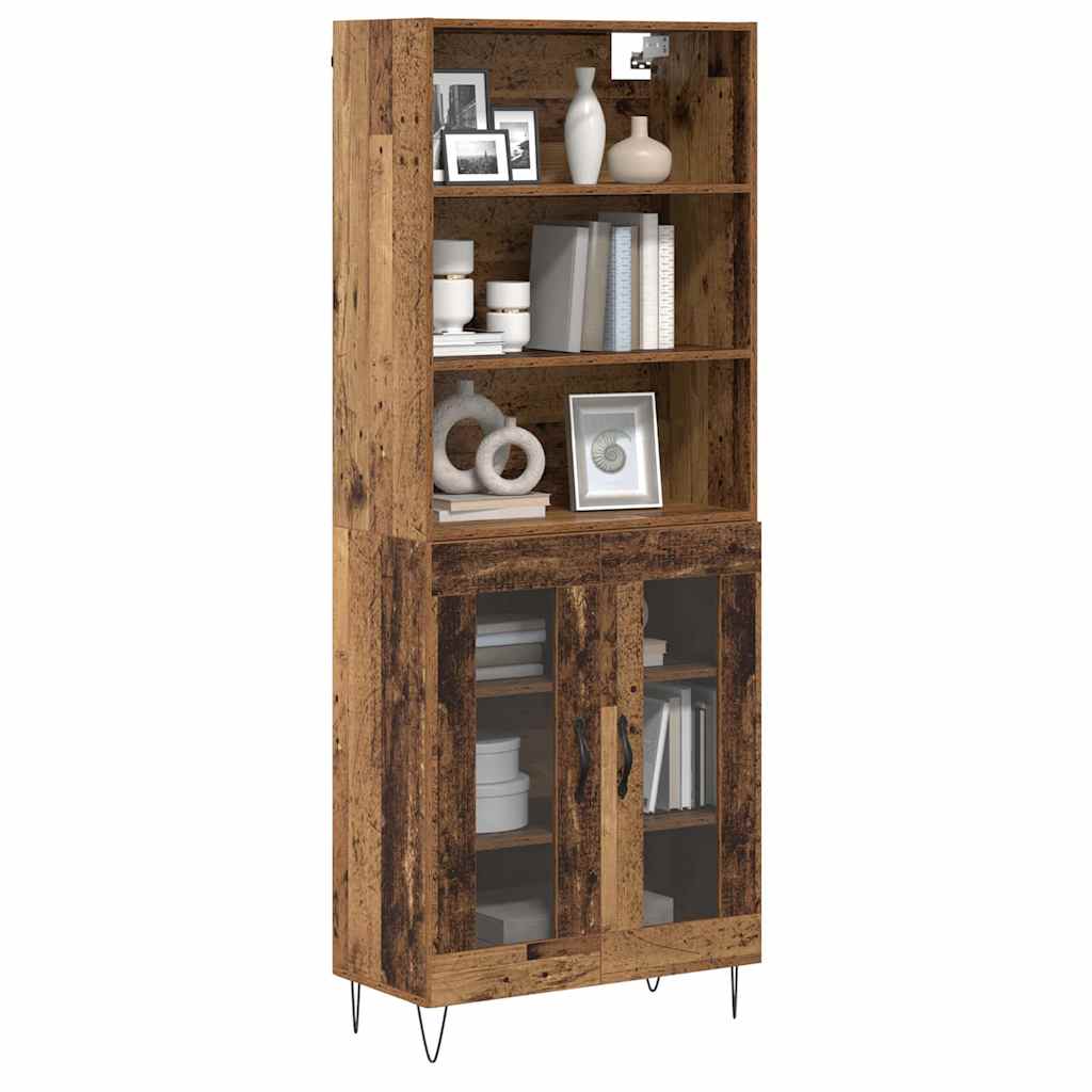 Highboard 2 pcs Old Wood Engineered Wood
