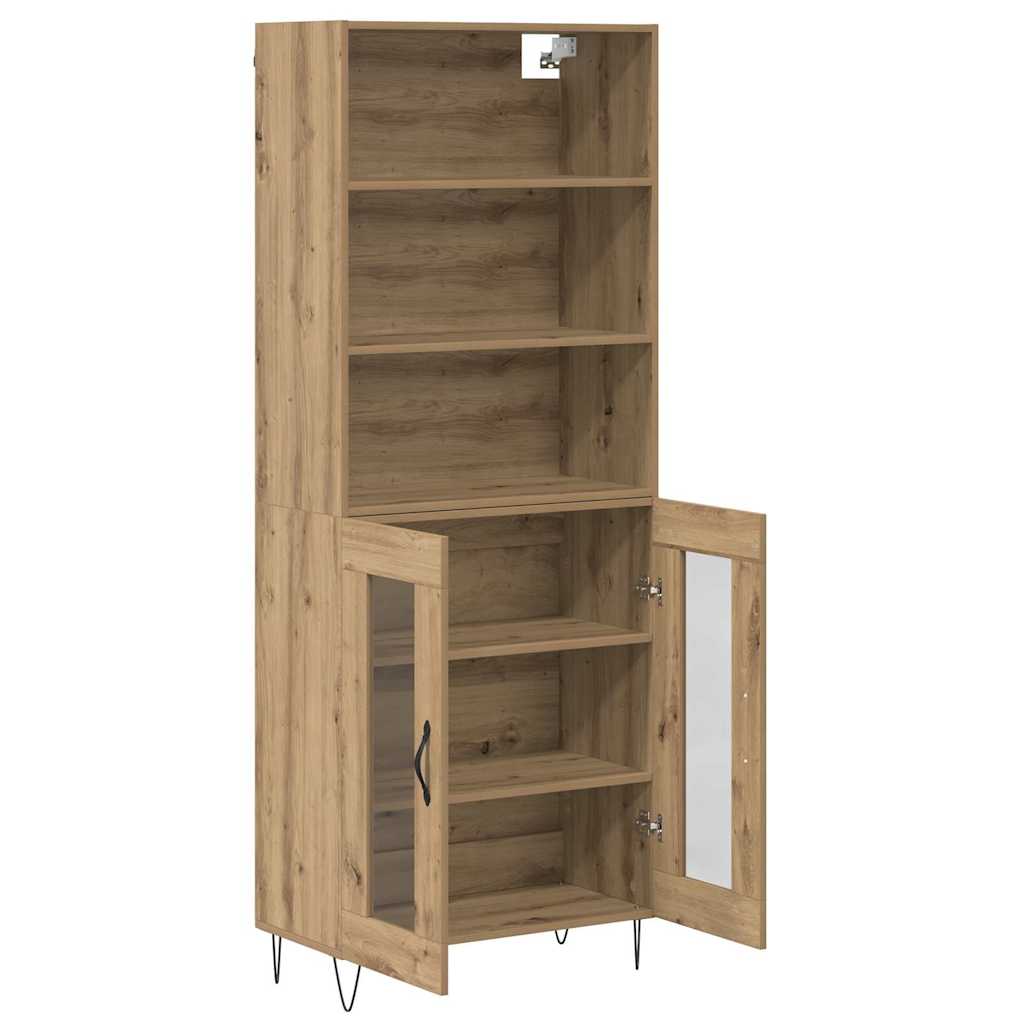 Highboard 2 pcs Artisan Oak Engineered Wood