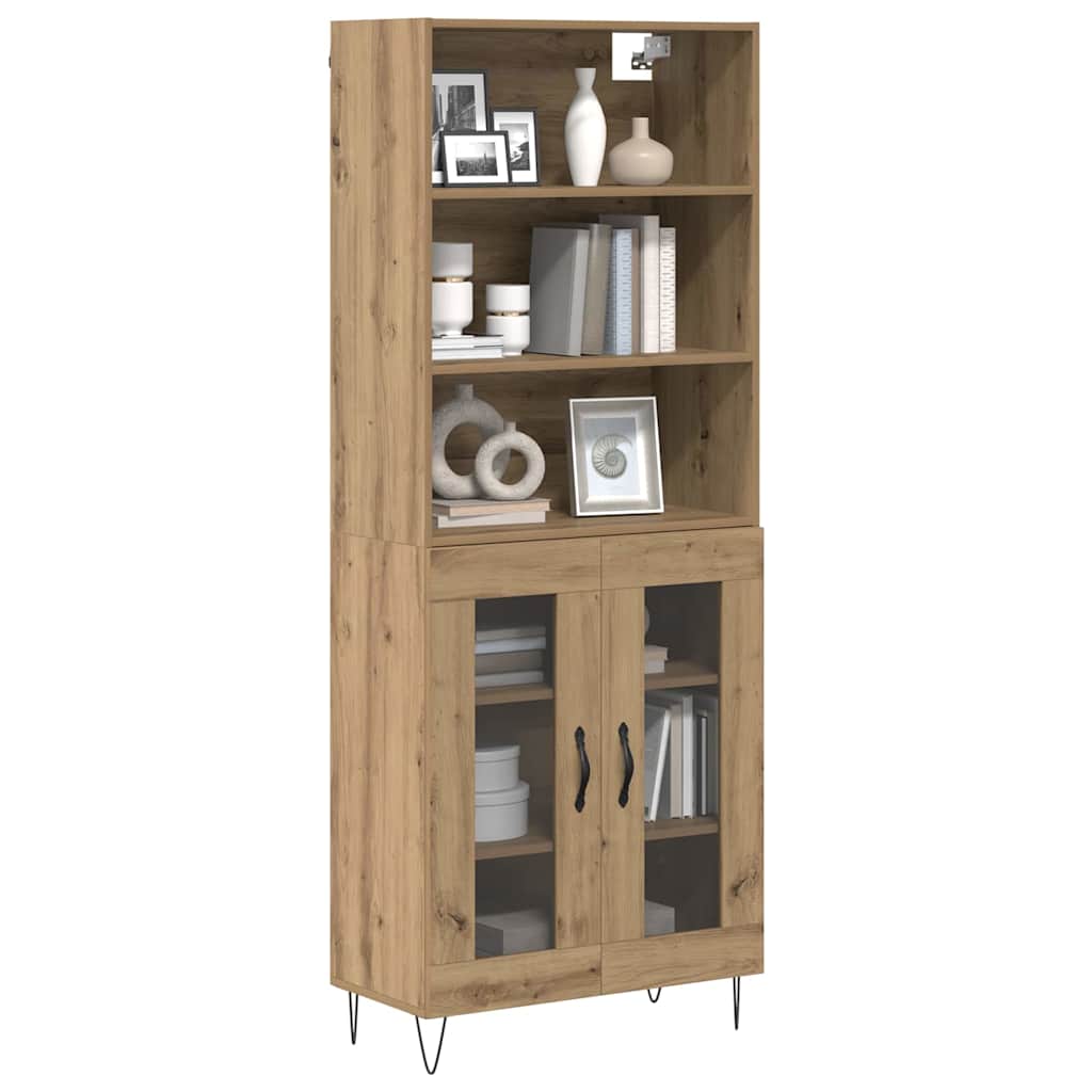 Highboard 2 pcs Artisan Oak Engineered Wood