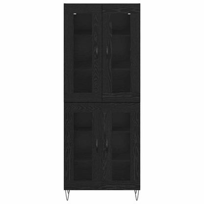 Highboard Black Oak 69.5 x 34 x 180 cm Engineered Wood