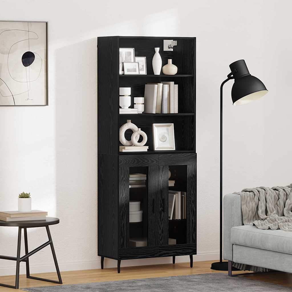 Highboard Black Oak 69.5 x 34 x 180 cm