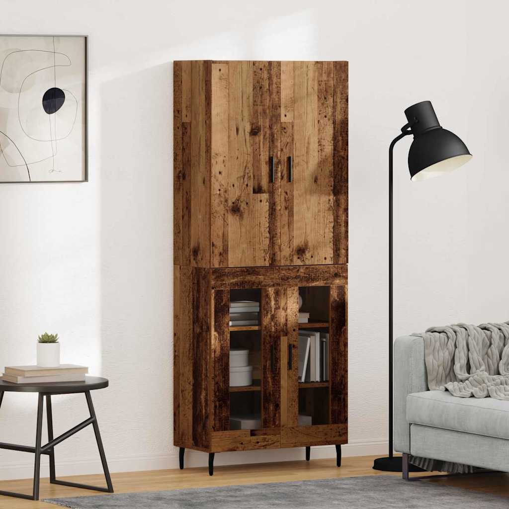 Highboard Old wood 69.5 x 34 x 180 cm Engineered wood