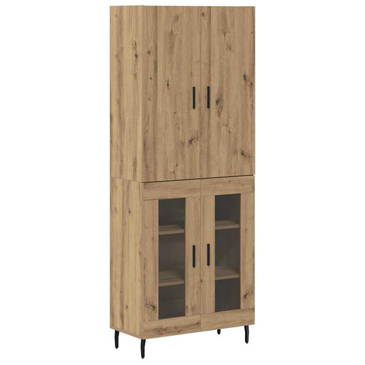 Highboard 2 pcs Old Wood 69.5 x 34 x 180 cm Engineered Wood