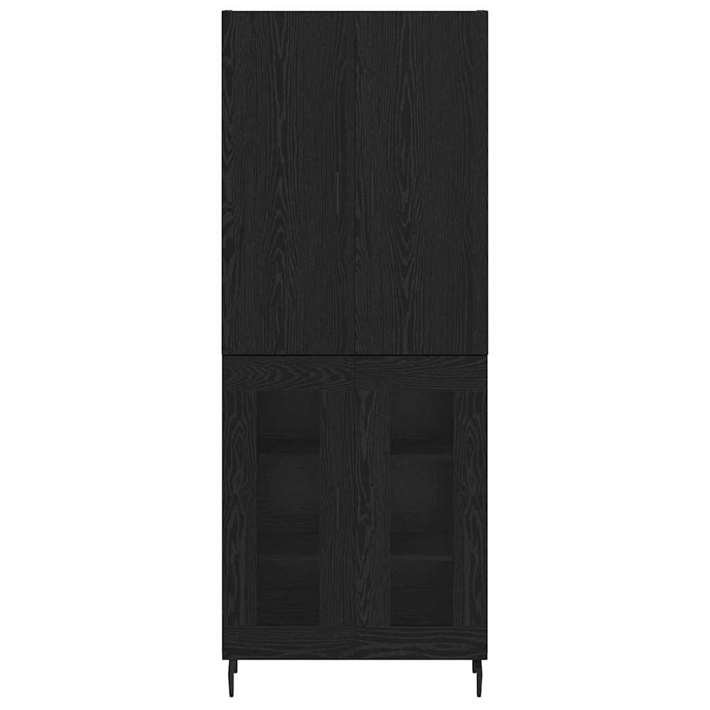 Highboard 2 pcs Artisan Oak Engineered Wood and Glass
