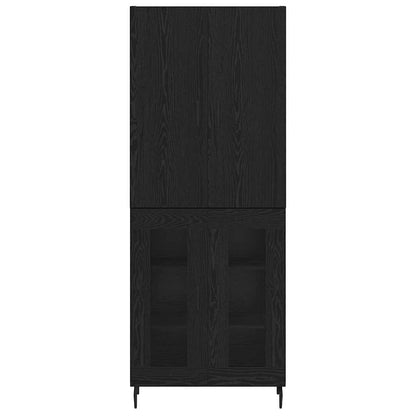 Highboard 2 pcs Artisan Oak Engineered Wood and Glass