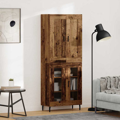 Highboard 2 pcs Old Wood Engineered Wood