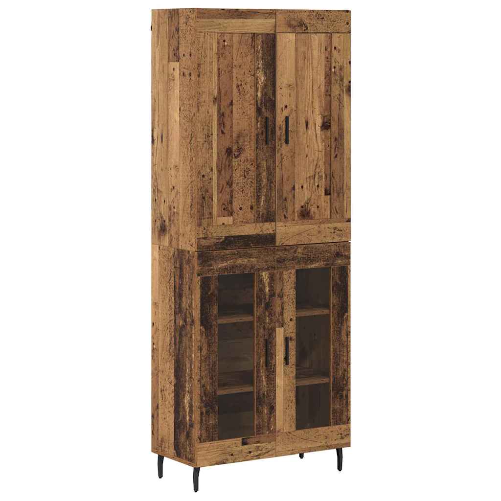 Highboard 2 pcs Old Wood Engineered Wood