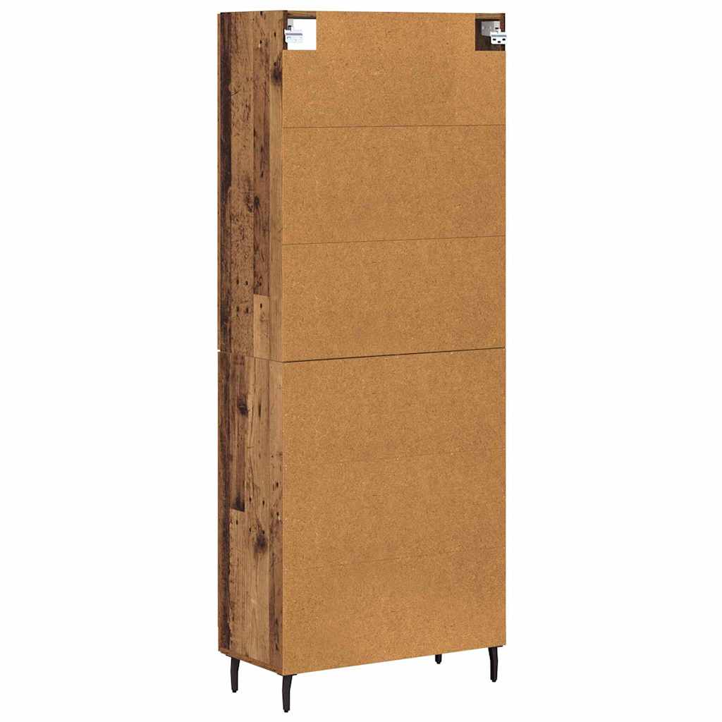Highboard 2 pcs Old Wood Engineered Wood