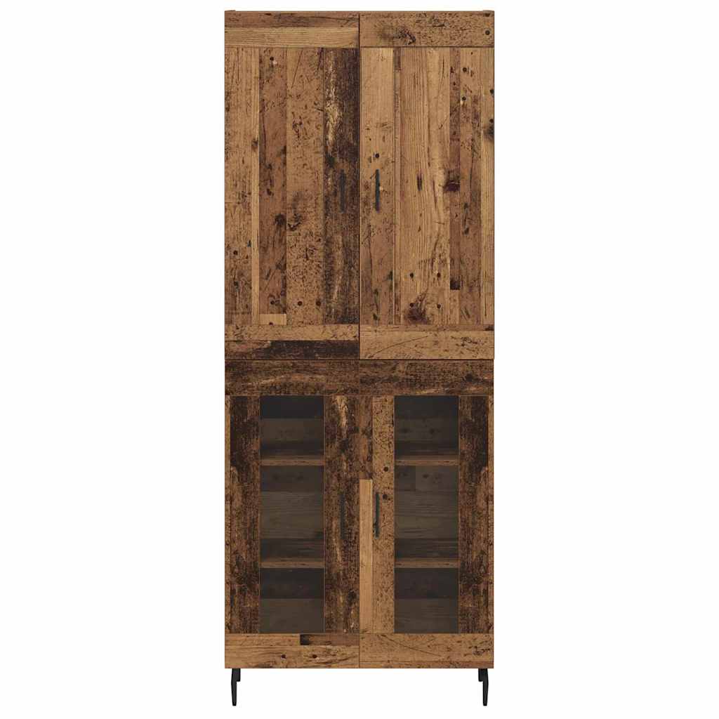 Highboard 2 pcs Old Wood Engineered Wood
