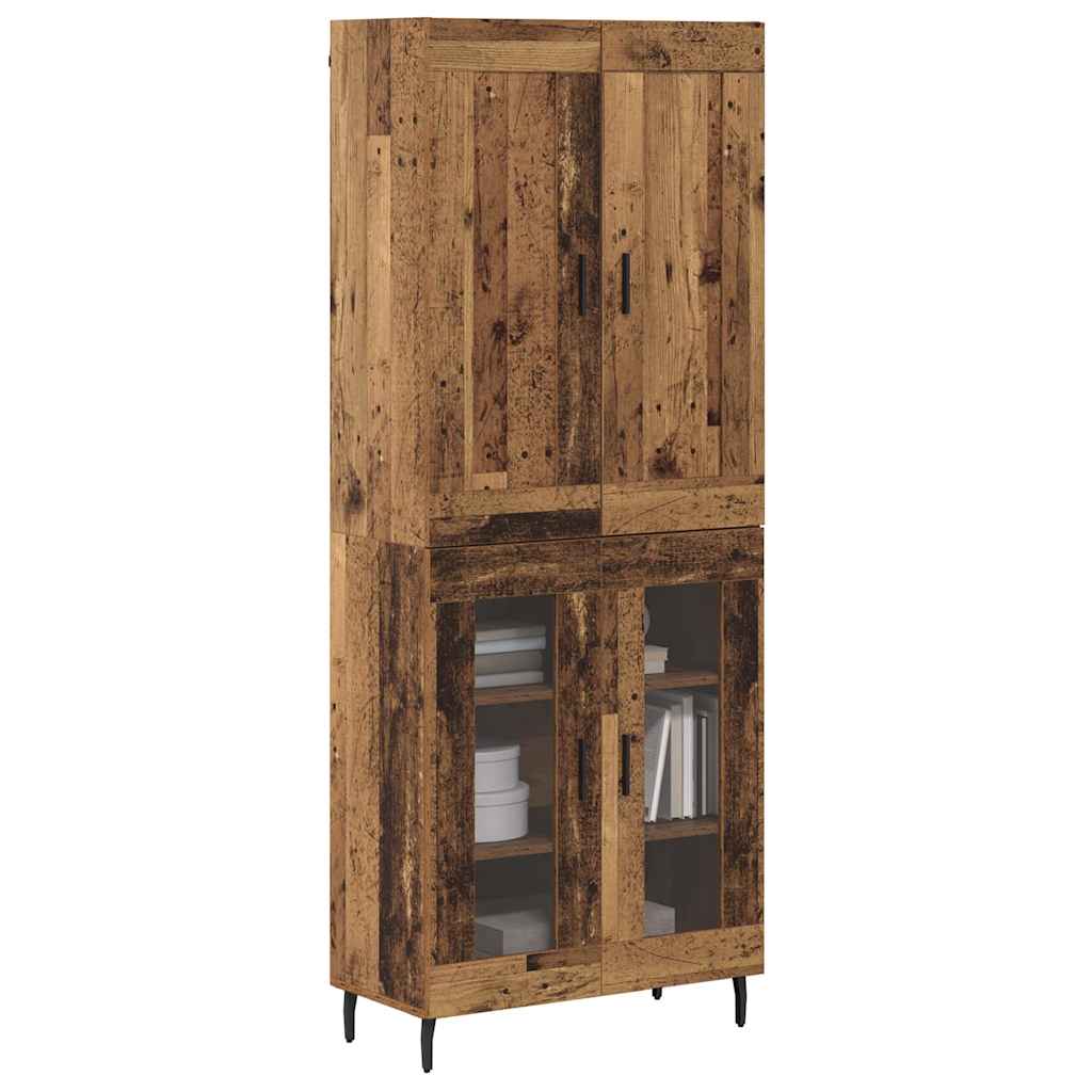Highboard 2 pcs Old Wood Engineered Wood