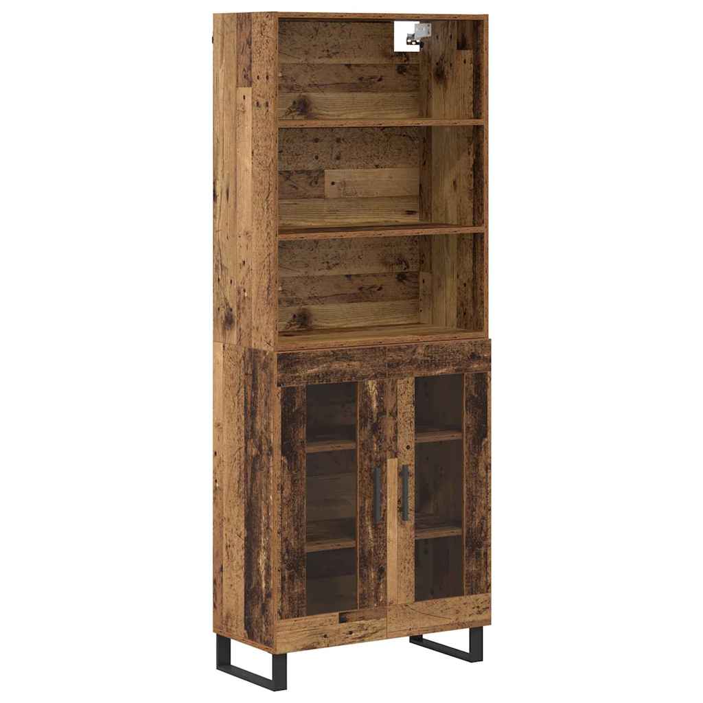 Highboard 2 pcs Old Wood Engineered Wood