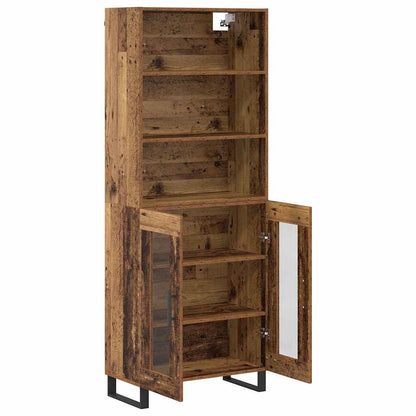 Highboard 2 pcs Old Wood Engineered Wood
