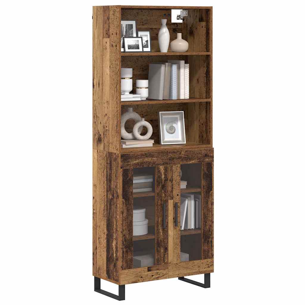 Highboard 2 pcs Old Wood Engineered Wood