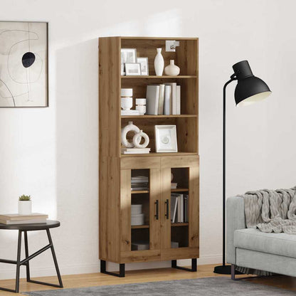 Highboard 2 pcs Artisan Oak Engineered Wood