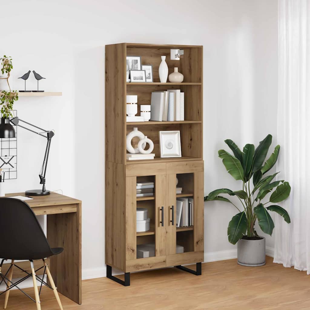 Highboard 2 pcs Artisan Oak Engineered Wood