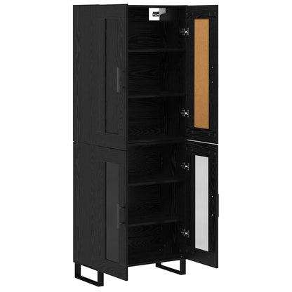 Highboard Black Oak 69.5 x 34 x 180 cm Engineered Wood