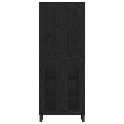 Highboard Black Oak 69.5 x 34 x 180 cm Engineered Wood