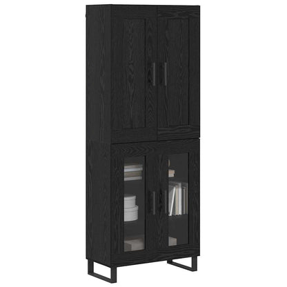 Highboard Black Oak 69.5 x 34 x 180 cm Engineered Wood