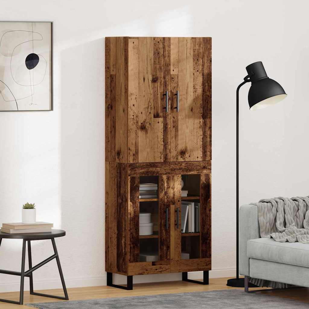Highboard 2 pcs Old Wood 69.5 x 34 x 180 cm