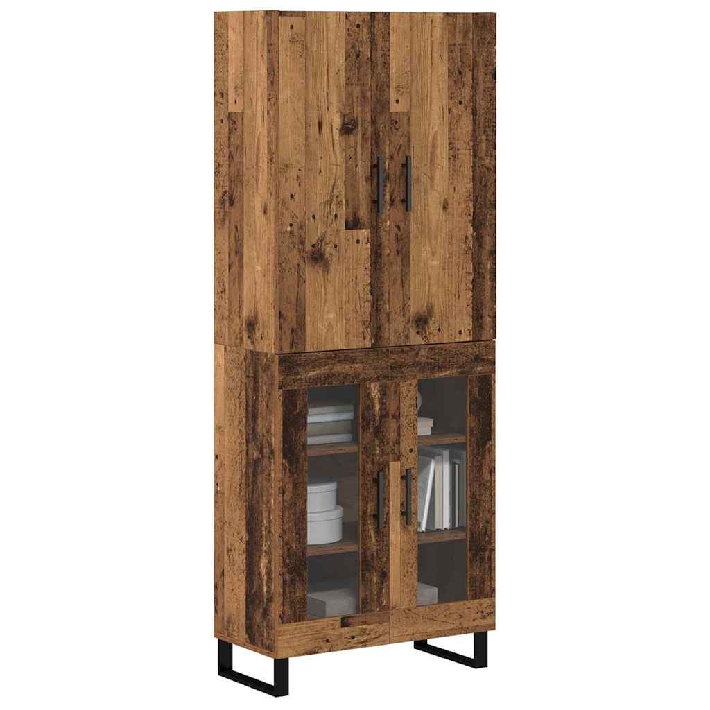 Highboard 2 pcs Old Wood 69.5 x 34 x 180 cm