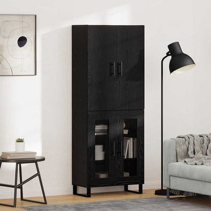 Highboard 2 pcs Black Oak 69.5 x 34 x 180 cm
