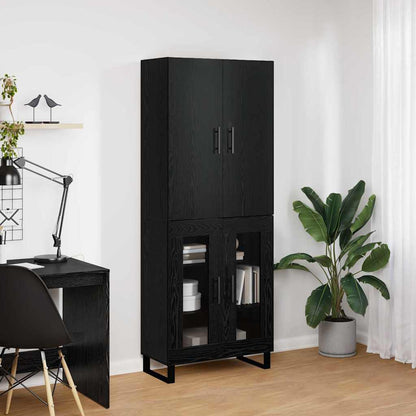 Highboard 2 pcs Black Oak 69.5 x 34 x 180 cm