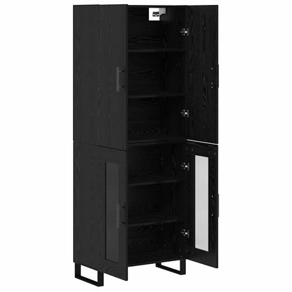 Highboard 2 pcs Black Oak 69.5 x 34 x 180 cm