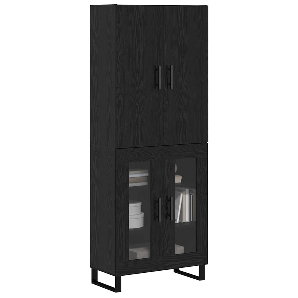 Highboard 2 pcs Black Oak 69.5 x 34 x 180 cm