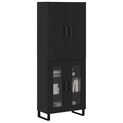 Highboard 2 pcs Black Oak 69.5 x 34 x 180 cm