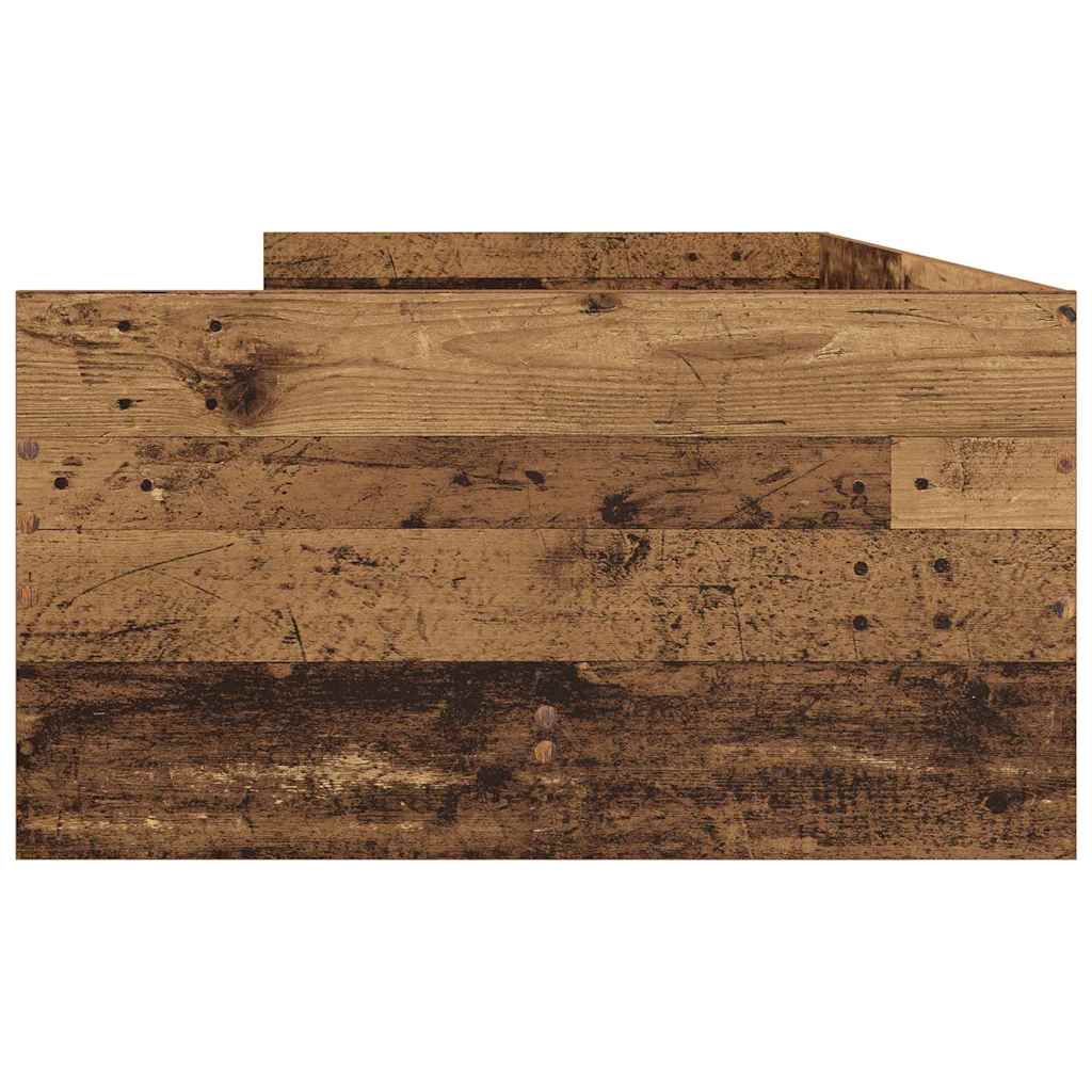 Bed Frame with Drawer Old Wood 100 x 200 cm Solid Pine Wood